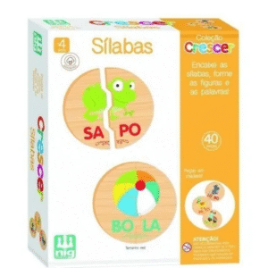 JOGO DIDÁTICO SÍLABAS – 40 PEÇAS