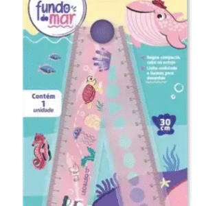 REGUA 15/30CM DOBRAVEL FUNDO MAR LEO&LEO