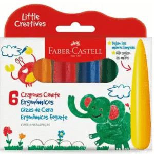 GIZ DE CERA FOGUETE/ELEFANTE 06 CORES FABER