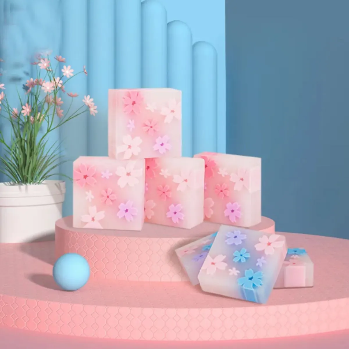 BORRACHA ESCOLAR DESIGN DE FLORES COLOR