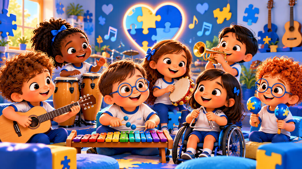 Abril Azul: A Sinfonia da Inclusão na Escola Dó Ré Mi